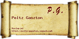 Peltz Gaszton névjegykártya